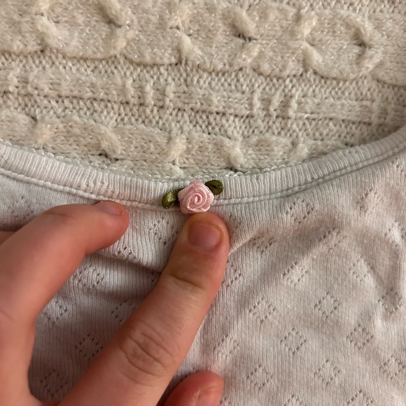 White Pointelle Tank Top - Picture 3 of 7